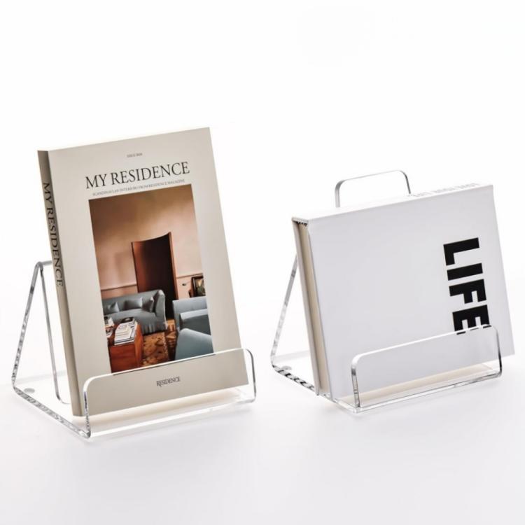 Acrylic Book & Brochure Display Stand For Office, Home, Restaurant, Spec: Double