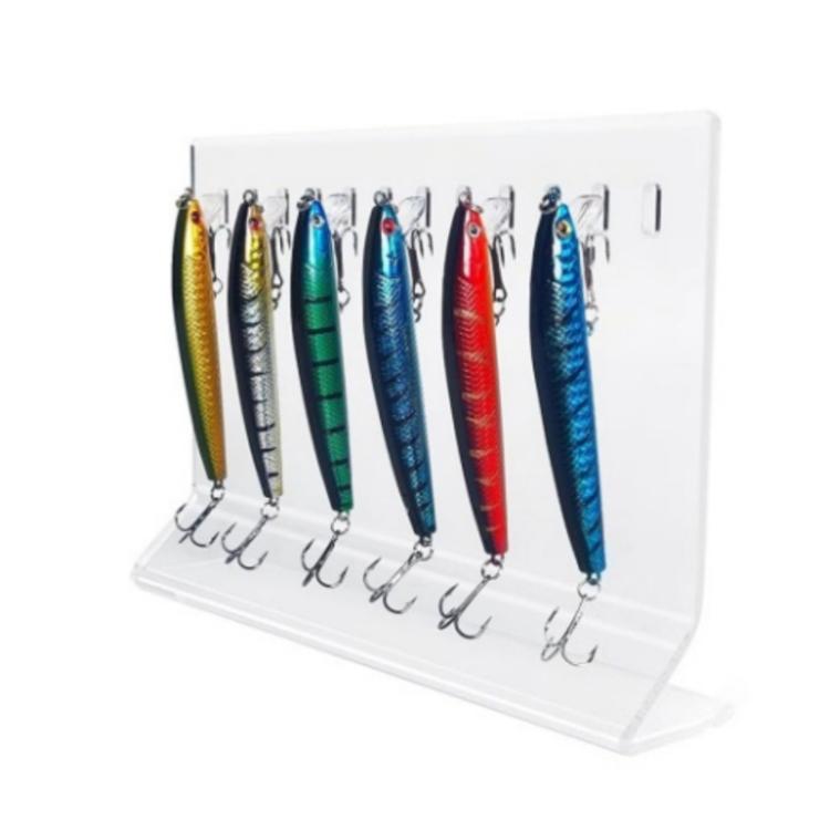 YX220 10-Hole Acrylic Fishing Lure Display Stand Lure Accessories Organizer