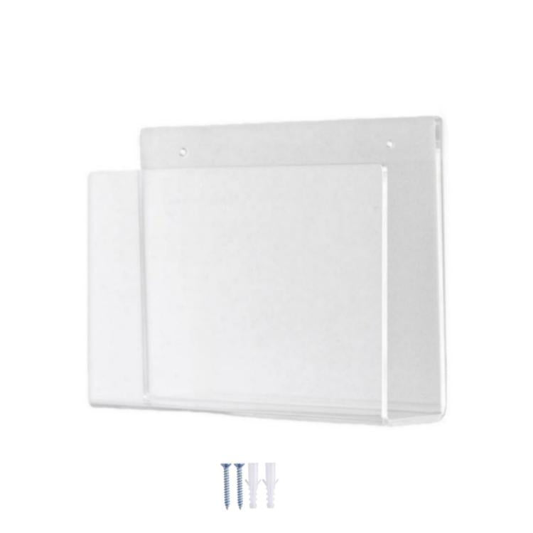 Acrylic Magazine & Book Wall-Mounted Rack For Living Room Office, Spec: Single