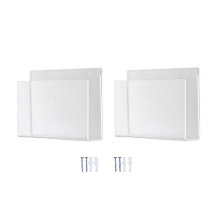 Acrylic Magazine & Book Wall-Mounted Rack For Living Room Office, Spec: Double