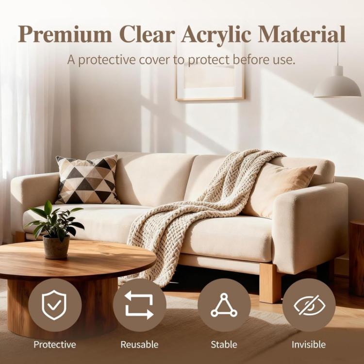 Acrylic Sofa Wall Shield For Furniture & Wall Protection Barrier, Spec: Double