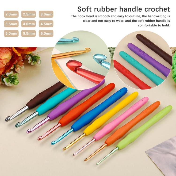 59pcs /Set DIY Crochet Yarn Knitting Tool Kit Set - Rose
