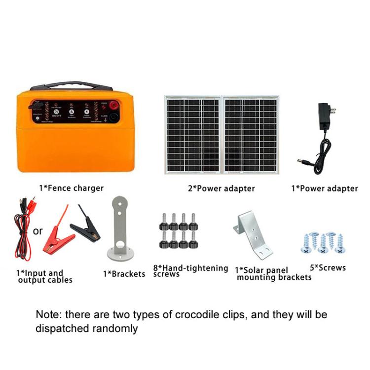 TYN20 Solar-Powered Livestock Electric Fence Energizer For Ranch Protection UK Plug