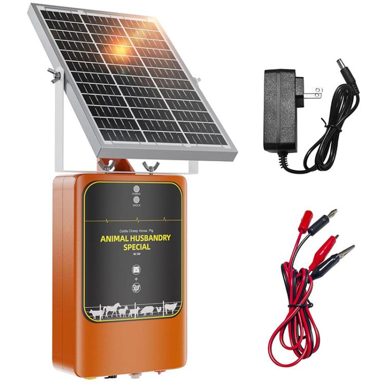 TYN10 Solar-Powered Livestock Electric Fence Charger Pulse Electric Fence Energizer EU Plug