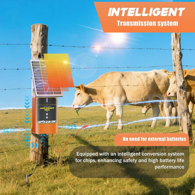 TYN10 Solar-Powered Livestock Electric Fence Charger Pulse Electric Fence Energizer US Plug