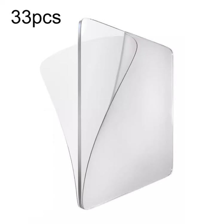 33pcs Transparent Double-Sided Adhesive Pads Cuttable & Residue-Free Mounting Stickers