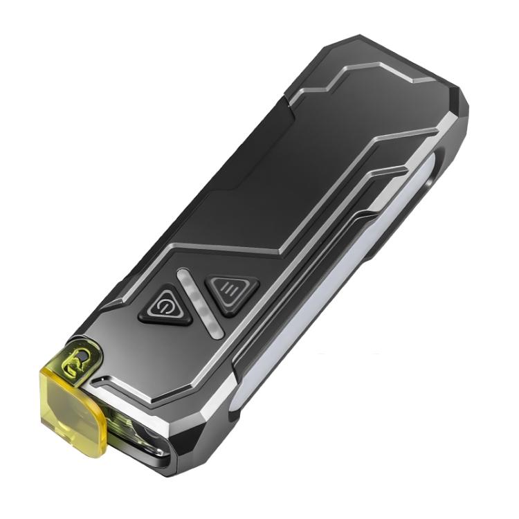 RGB Color-Changing Multi-Functional EDC Flashlight With Magnet - Black