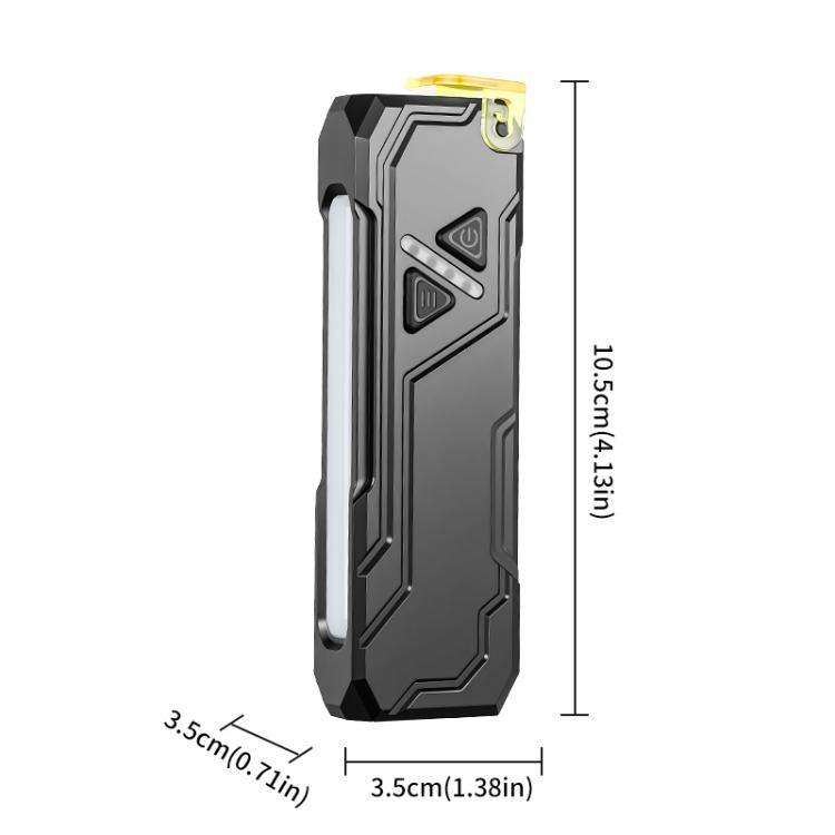 RGB Color-Changing Multi-Functional EDC Flashlight With Magnet - Black