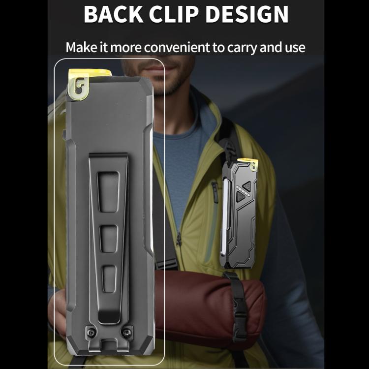 RGB Color-Changing Multi-Functional EDC Flashlight With Magnet - Black