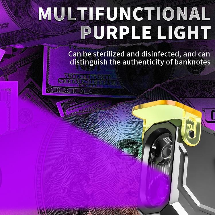 RGB Color-Changing Multi-Functional EDC Flashlight With Magnet - Black