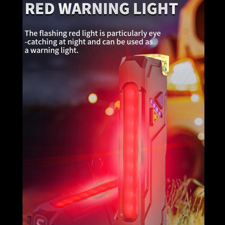 RGB Color-Changing Multi-Functional EDC Flashlight With Magnet - Black