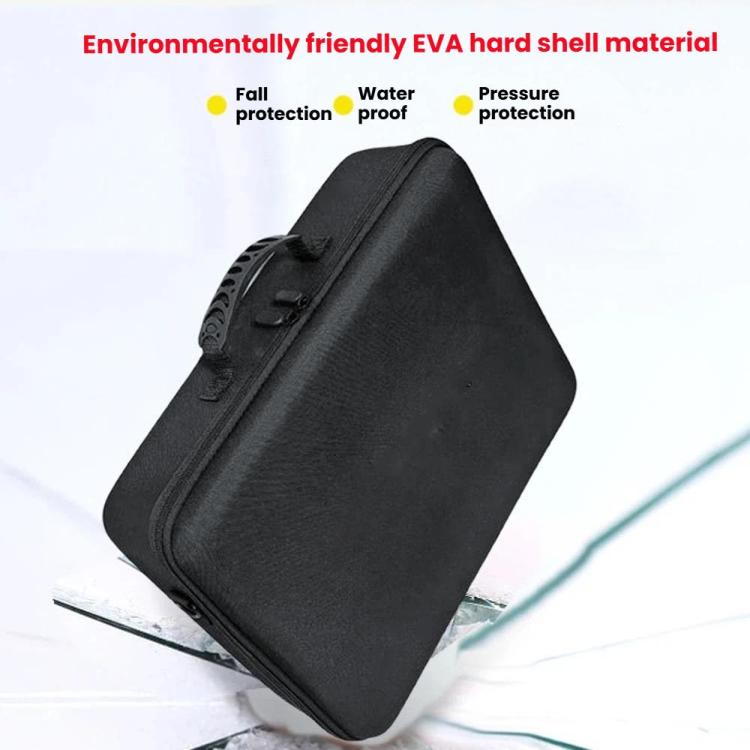 For PS5 Pro Single-Layer Carrying Case Hard Shell Waterproof Travel Bag with Adjustable Shoulder Strap