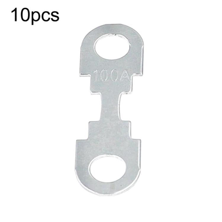 10pcs Automotive Flat Blade Fuse Bolt-Down Battery Fuse Link, Spec: 100A