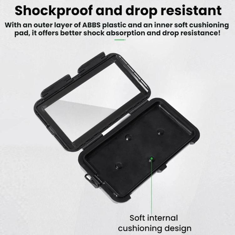 Fully Enclosed Waterproof Touchscreen-compatible Bicycle Motorcycle Phone Holder, Style: Handlebar Mount 7.4 inches
