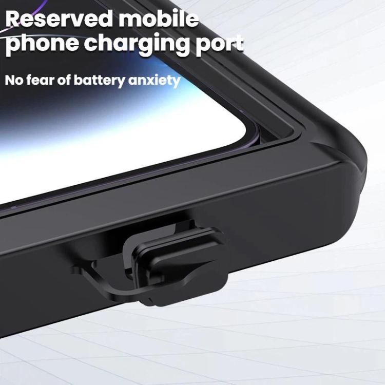 Fully Enclosed Waterproof Touchscreen-compatible Bicycle Motorcycle Phone Holder, Style: Rearview Mirror Mount 7.4 inches