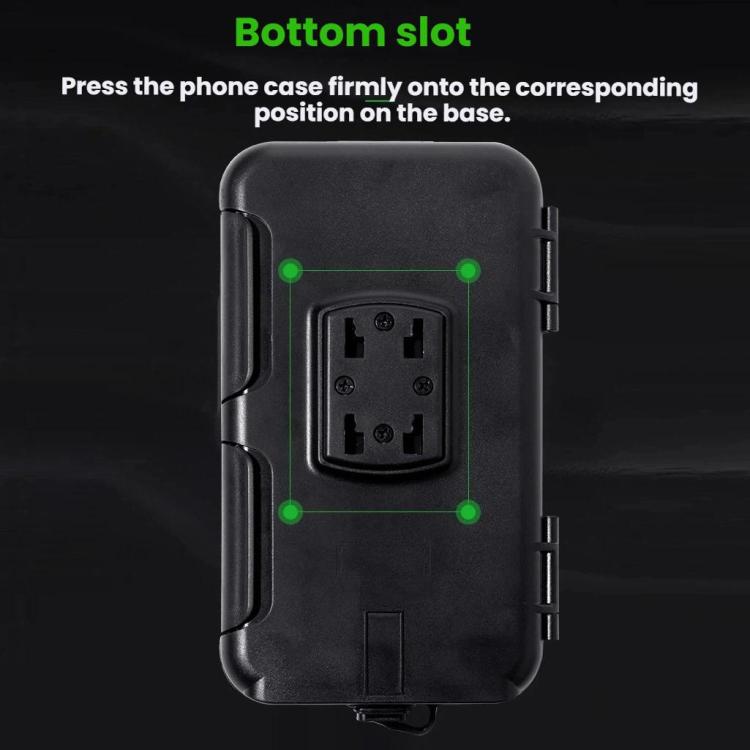 Fully Enclosed Waterproof Touchscreen-compatible Bicycle Motorcycle Phone Holder, Style: Rearview Mirror Mount 6.7 inches