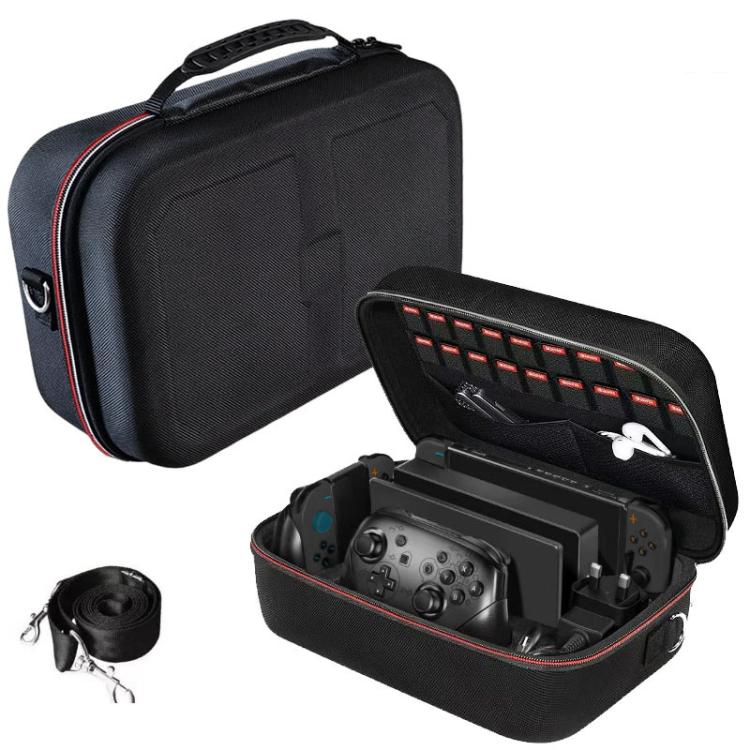 For Switch 2 Hard Shell Carrying Case With Removable Inner Compartment for Console and Full Accessories Set - Black