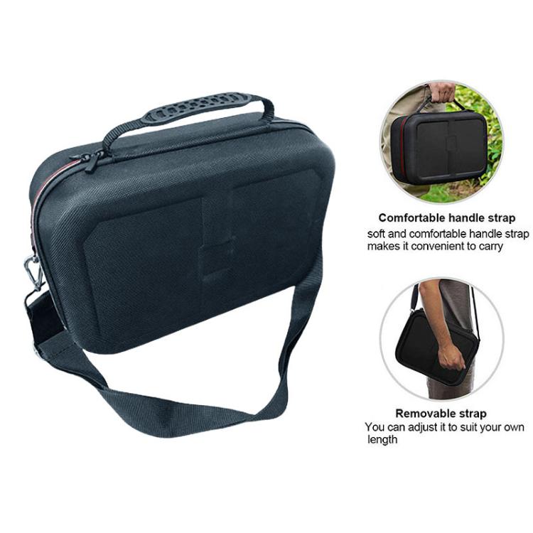 For Nintendo Switch OLED Carrying Case EVA Hard Shell Storage Bag for Full Set Accessories with Shoulder Strap - Black