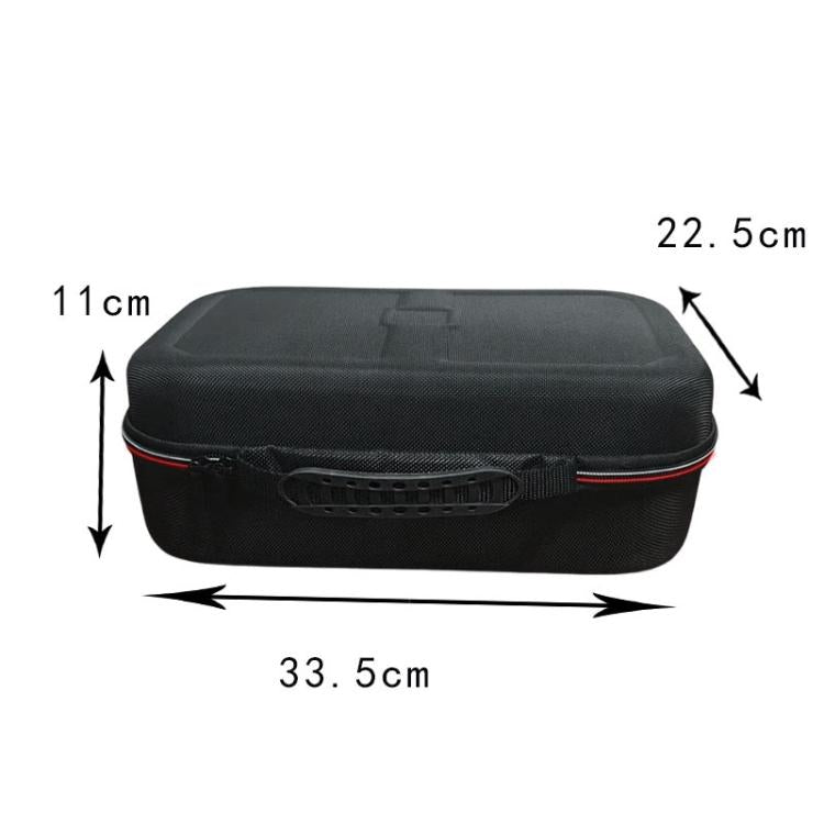 For Nintendo Switch OLED Carrying Case EVA Hard Shell Storage Bag for Full Set Accessories with Shoulder Strap - Black