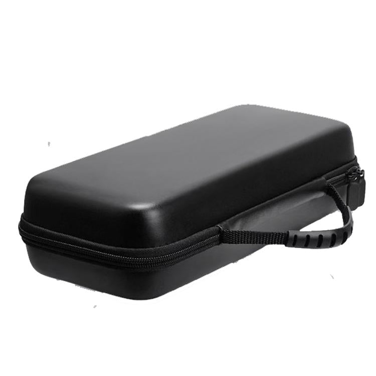 For Steam Deck OLED Hard Shell Protective Case PU Leather Portable Carry Bag with 10 Game Card Slots - Black