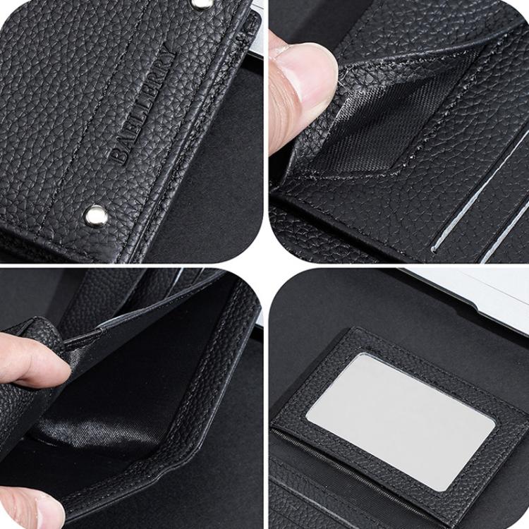 Baellerry D3110 Leather Men Compact Wallet With Lychee Texture Multiple Card Slots