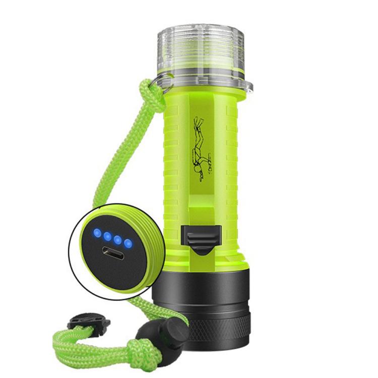 80m Waterproof Diving Flashlight Amphibious LED Light for Outdoor and Underwater Use  Rechargeable Version