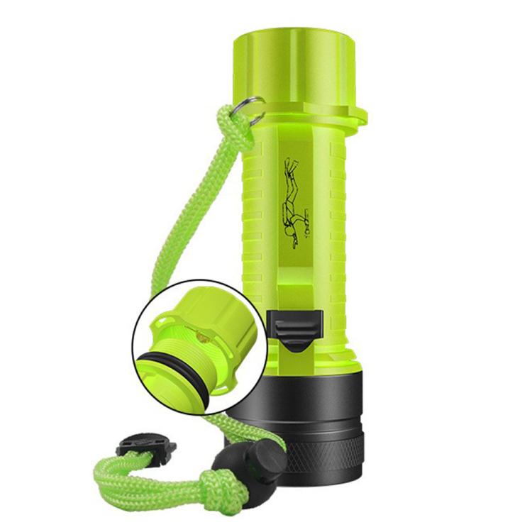 80m Waterproof Diving Flashlight Amphibious LED Light for Outdoor and Underwater Use External Battery Version