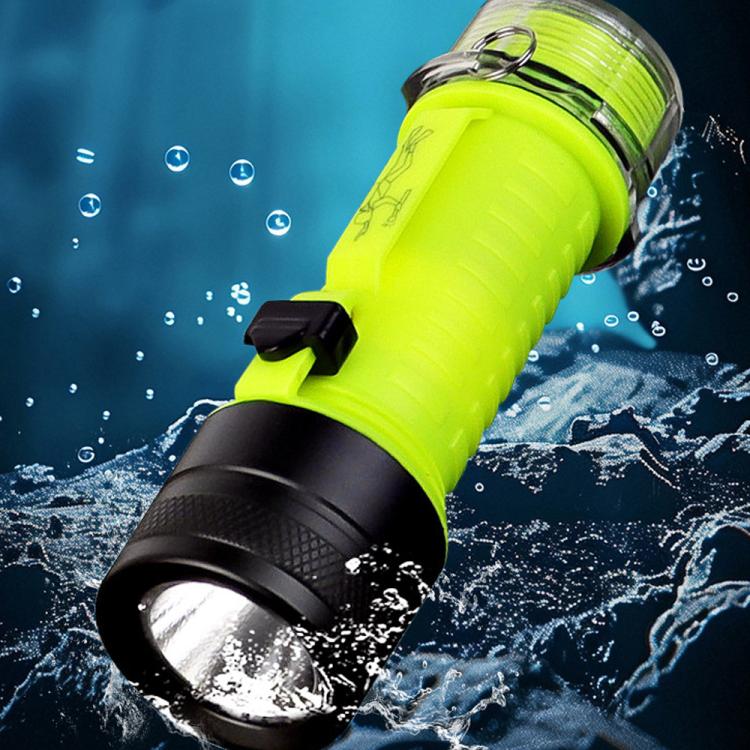 80m Waterproof Diving Flashlight Amphibious LED Light for Outdoor and Underwater Use  Rechargeable Version