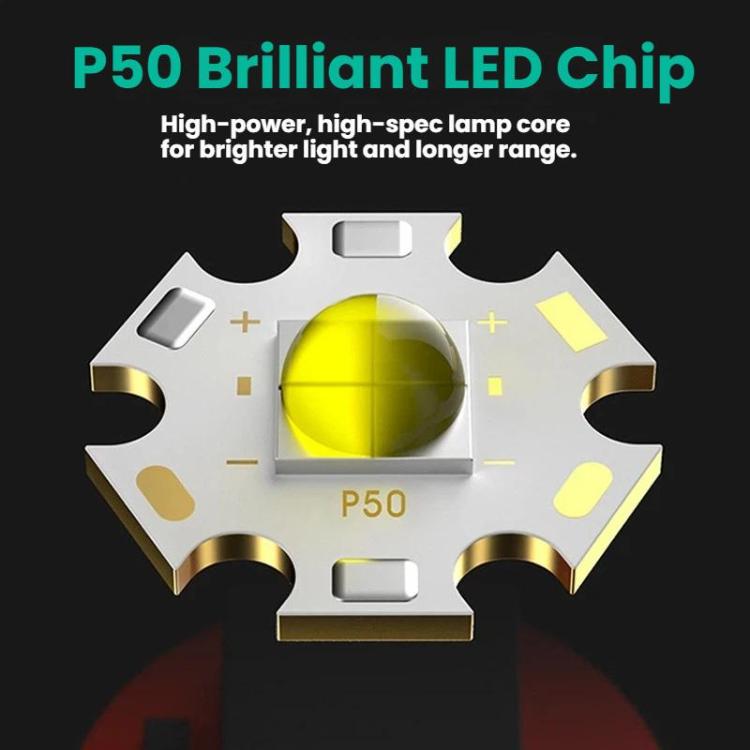 80m Waterproof Diving Flashlight Amphibious LED Light for Outdoor and Underwater Use External Battery Version