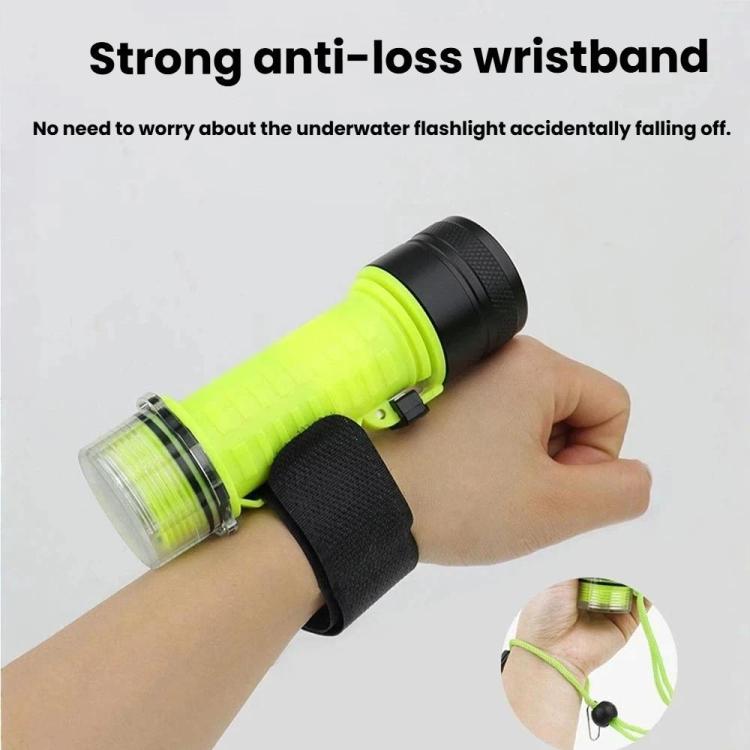 80m Waterproof Diving Flashlight Amphibious LED Light for Outdoor and Underwater Use External Battery Version