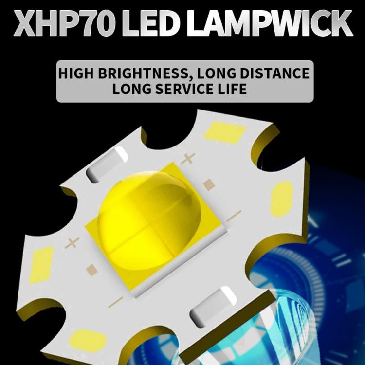 XHP70 LED IPX8 Waterproof High-Power Diving Flashlight Magnetic Control Switch Rechargeable Dive Light  Built In 21700 Battery