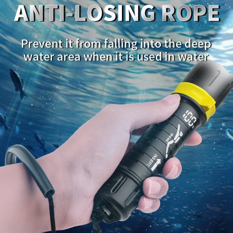 XHP70 LED IPX8 Waterproof High-Power Diving Flashlight Magnetic Control Switch Rechargeable Dive Light Without Battery