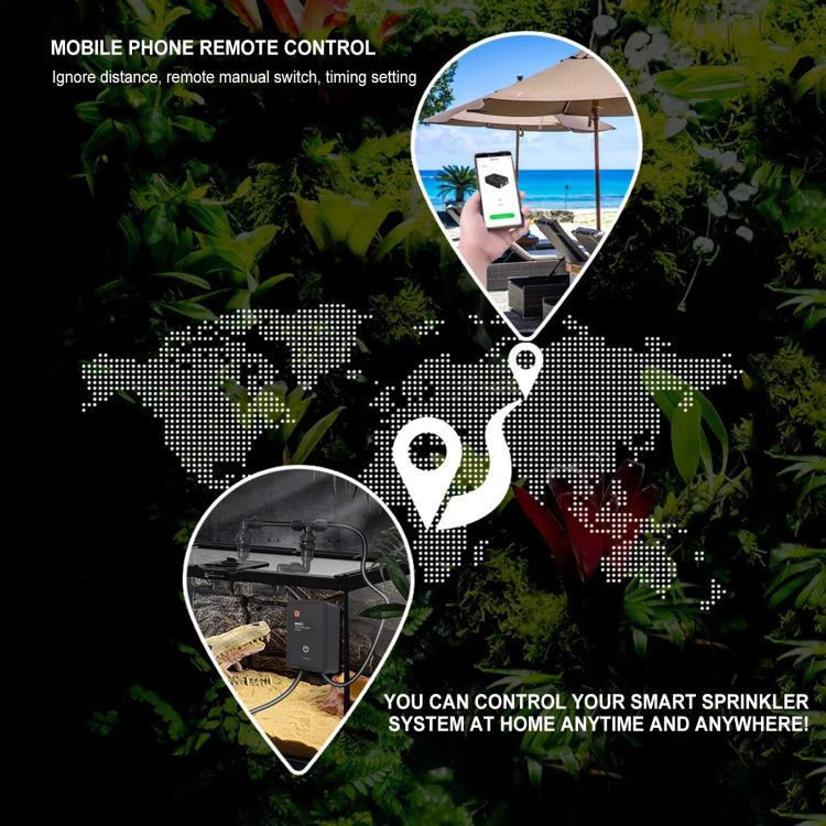 WiFi Misting System For Rainforest Vivariums Smart Timer Control Via Tuya App Low Noise Spray Kit EU Plug