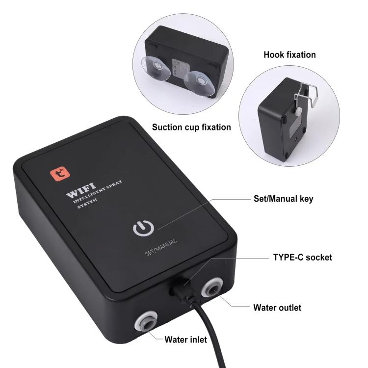 WiFi Misting System For Rainforest Vivariums Smart Timer Control Via Tuya App Low Noise Spray Kit UK Plug