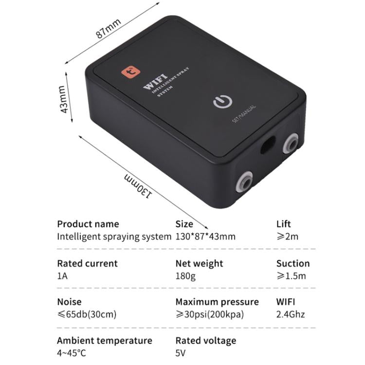 WiFi Misting System For Rainforest Vivariums Smart Timer Control Via Tuya App Low Noise Spray Kit EU Plug