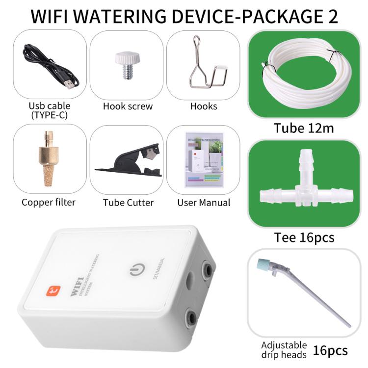 Tuya-Compatible WiFi Smart Automatic Drip Irrigation System with Dual Pump Supports Up to 16 Pots Adjustable Drip Arrow Version