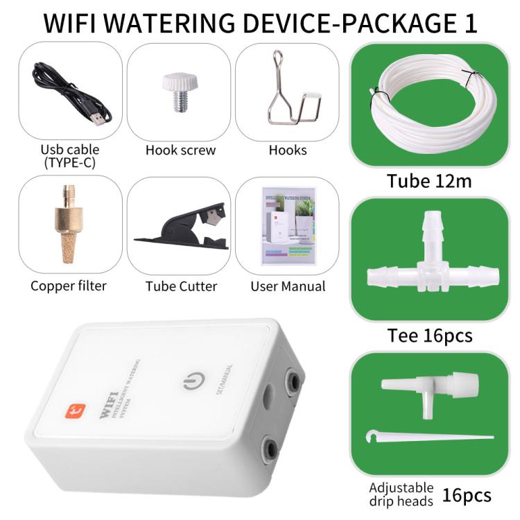 Tuya-Compatible WiFi Smart Automatic Drip Irrigation System with Dual Pump Supports Up to 16 Pots Adjustable Drip Heads Version