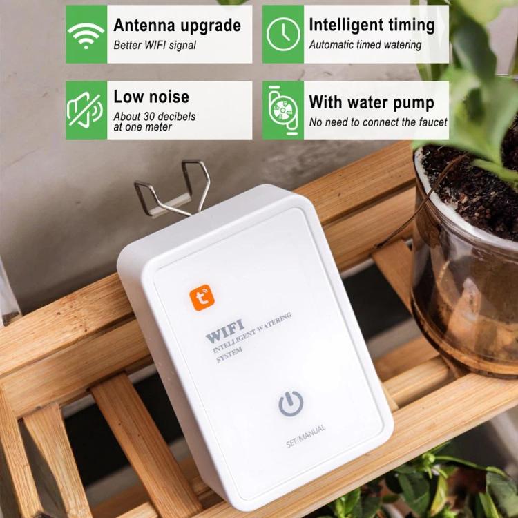 Tuya-Compatible WiFi Smart Automatic Drip Irrigation System with Dual Pump Supports Up to 16 Pots Adjustable Drip Heads Version