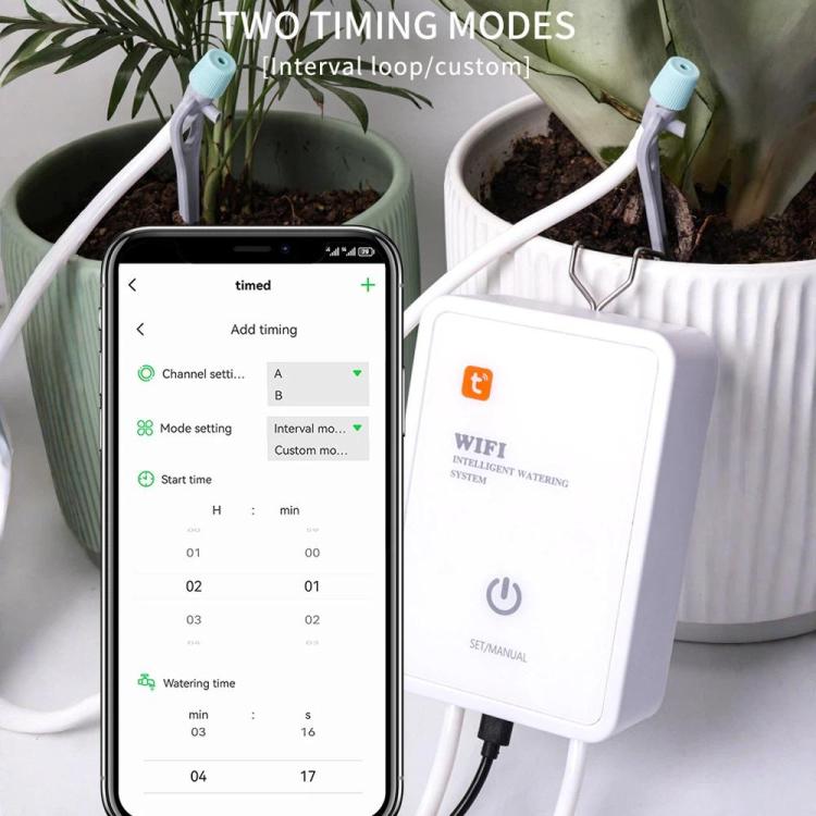 Tuya-Compatible WiFi Smart Automatic Drip Irrigation System with Dual Pump Supports Up to 16 Pots Drip Arrow Version