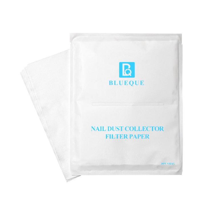 BLUEQUE 30pcs /Pack Nail Dust Vacuum Filter Cloth Disposable Replacement Dust Cleaning Filter Pad - White