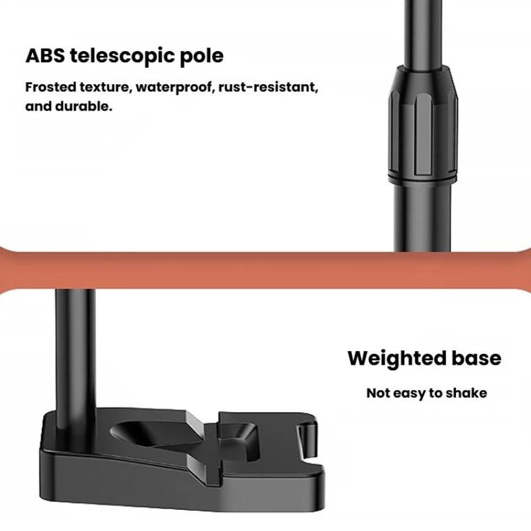 Rotatable Height-Adjustable Phone Stand Lazy Bracket For Live Stream & Selfie - Black