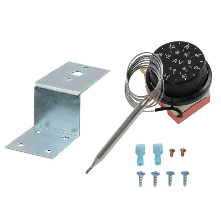 Adjustable Electric Fan Thermostat Switch Radiator Temperature Control Probe Kit - 0-120 Celsius