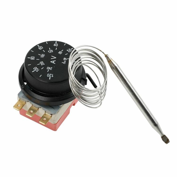 Adjustable Electric Fan Thermostat Switch Radiator Temperature Control Probe Kit - 0-120 Celsius