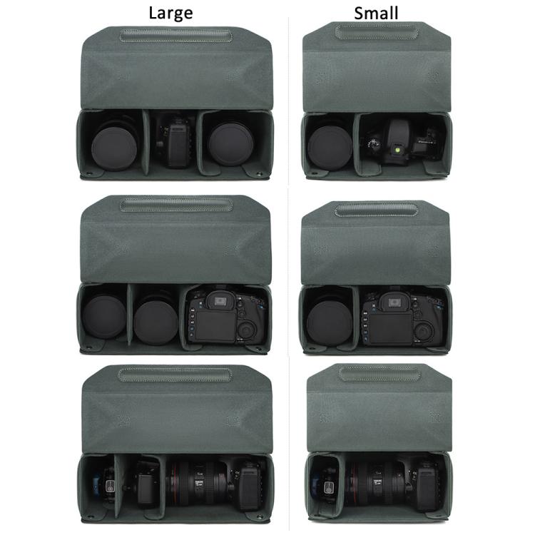 Modular Multi-Purpose Camera Insert Bag Eco-Friendly Protective Case for Mirrorless/DSLR Cameras and Lenses, Size: M Black