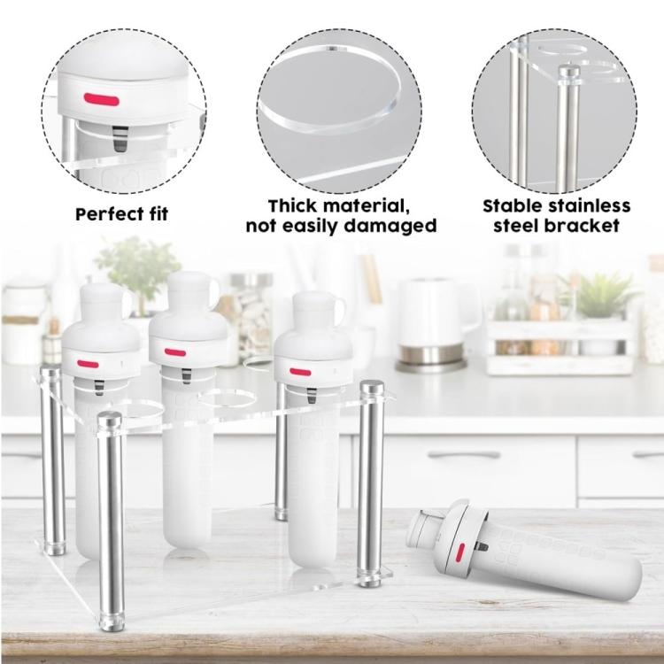 6-Slot Acrylic Spice Box Square Storage Rack For Cirkul - YX212