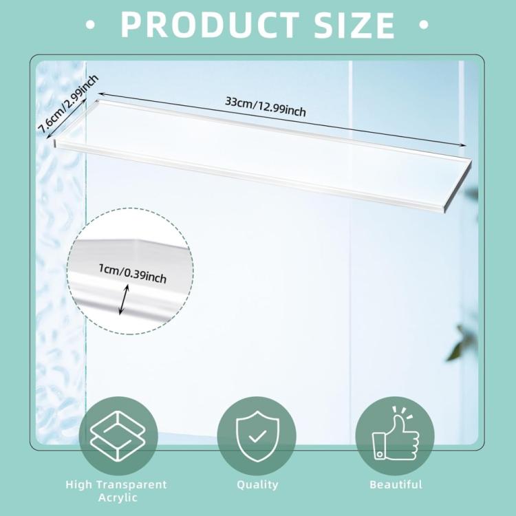 2pcs /Set Replacement Shelf For 13-Inch Medicine Cabinet Acrylic Shelf