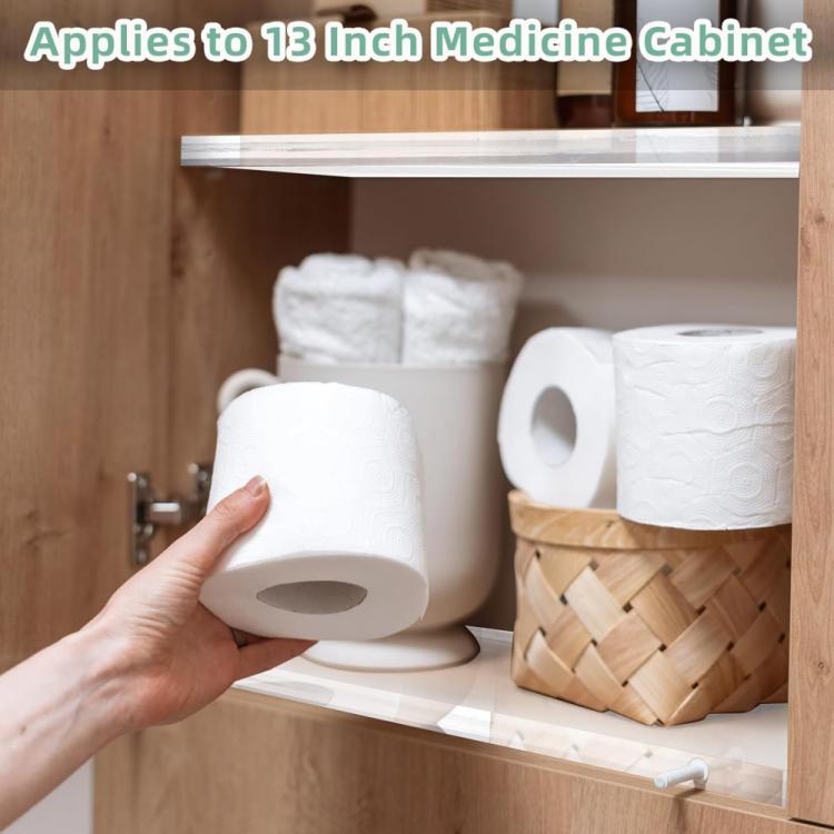 2pcs /Set Replacement Shelf For 13-Inch Medicine Cabinet Acrylic Shelf