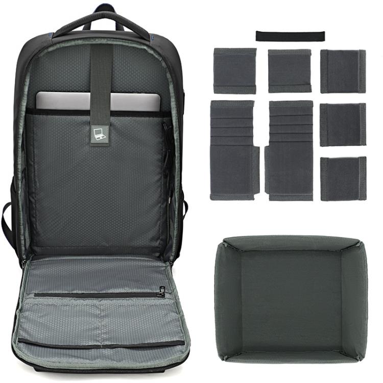 QISEMIAN Photography Backpack with Removable Insert, Dry-Wet Separation Zone, Customizable Dividers for Cameras & 16-Inch Laptop - Black