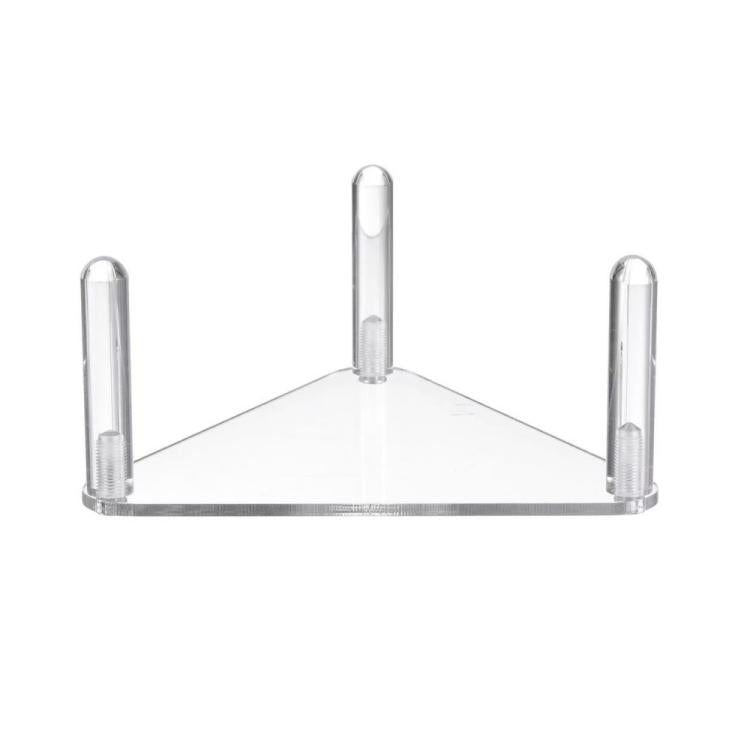 Easy-Assembly Triangular Acrylic Ball Rack, Color: Transparent