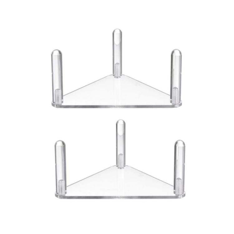 2pcs /Set Easy-Assembly Triangular Acrylic Ball Rack, Color: Transparent
